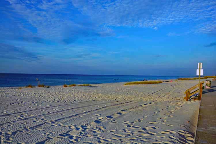 white sandy beach
